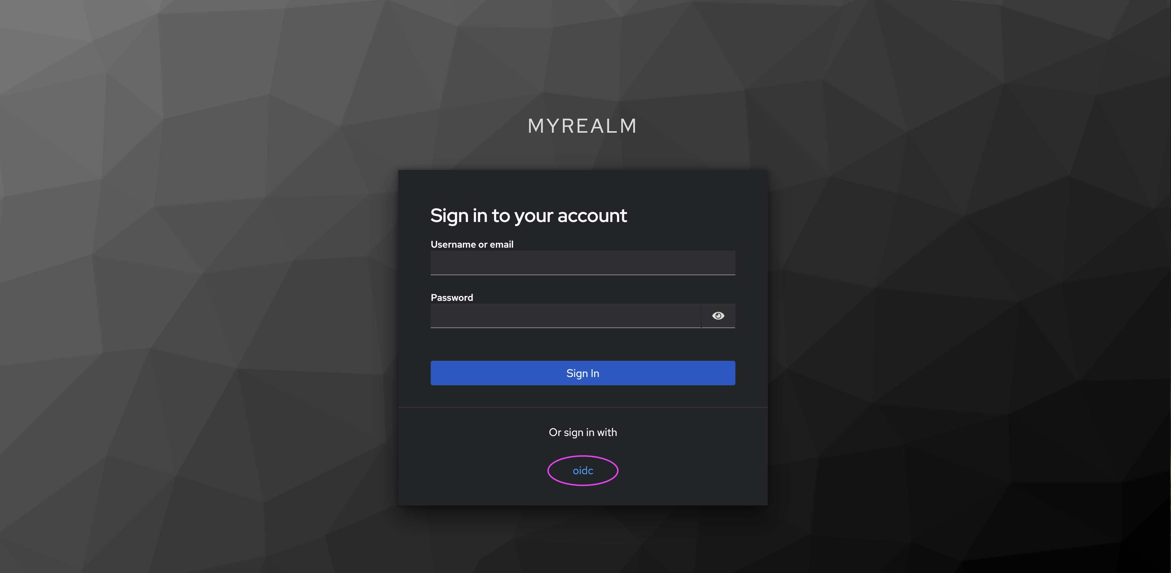 Sign in with oidc