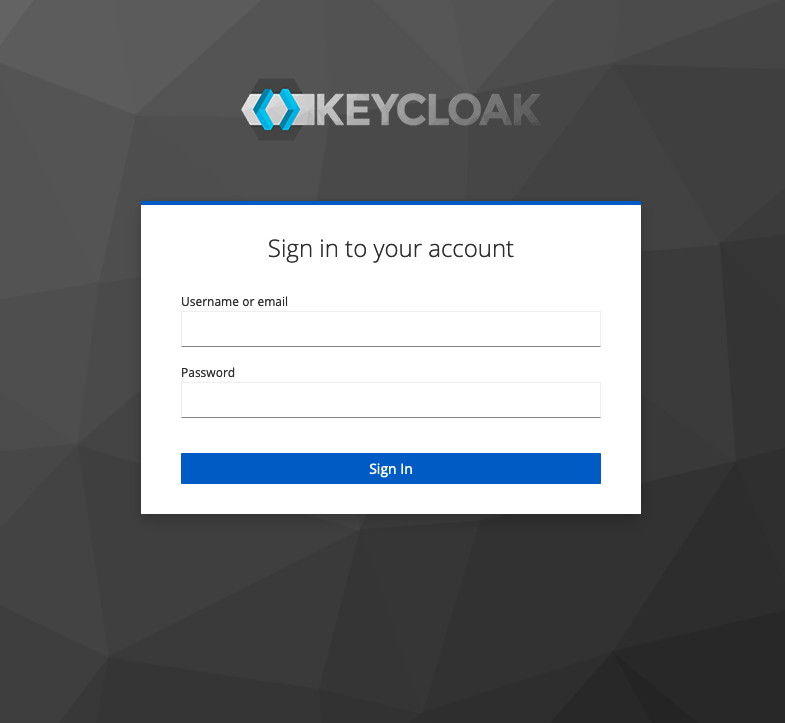 Keycloak Sign In Page